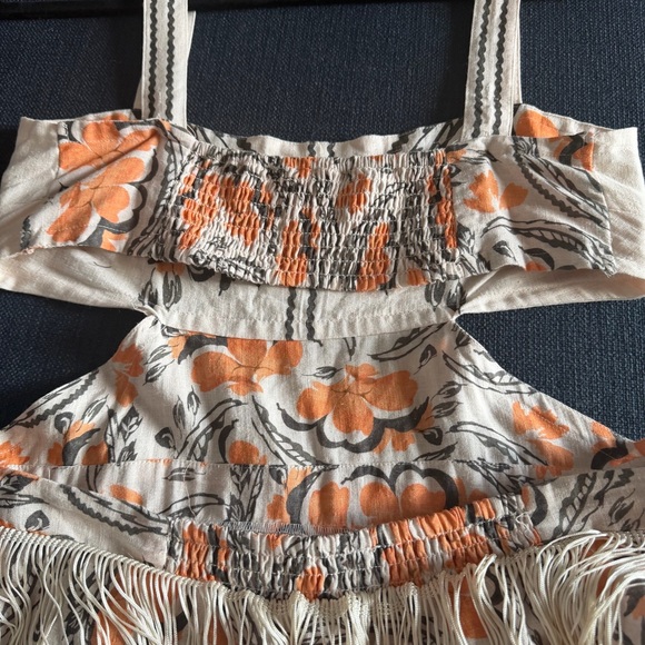 Anthropologie Linen Fringe Dress - Picture 6 of 10